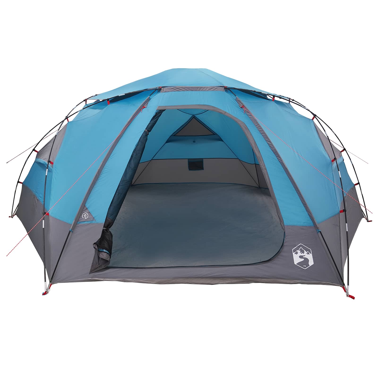 Kuppelzelt mit abnehmbarem Regenfly Blau 12-Personen