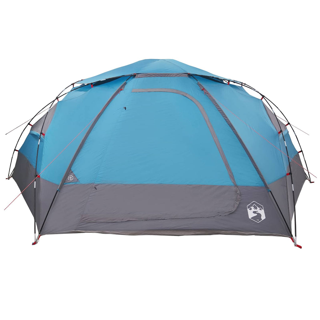 Kuppelzelt mit abnehmbarem Regenfly Blau 12-Personen