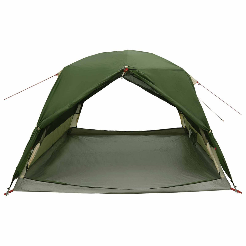 Trekkingzelt Grün 2-Personen 185T Polyester mit PU-Beschichtung