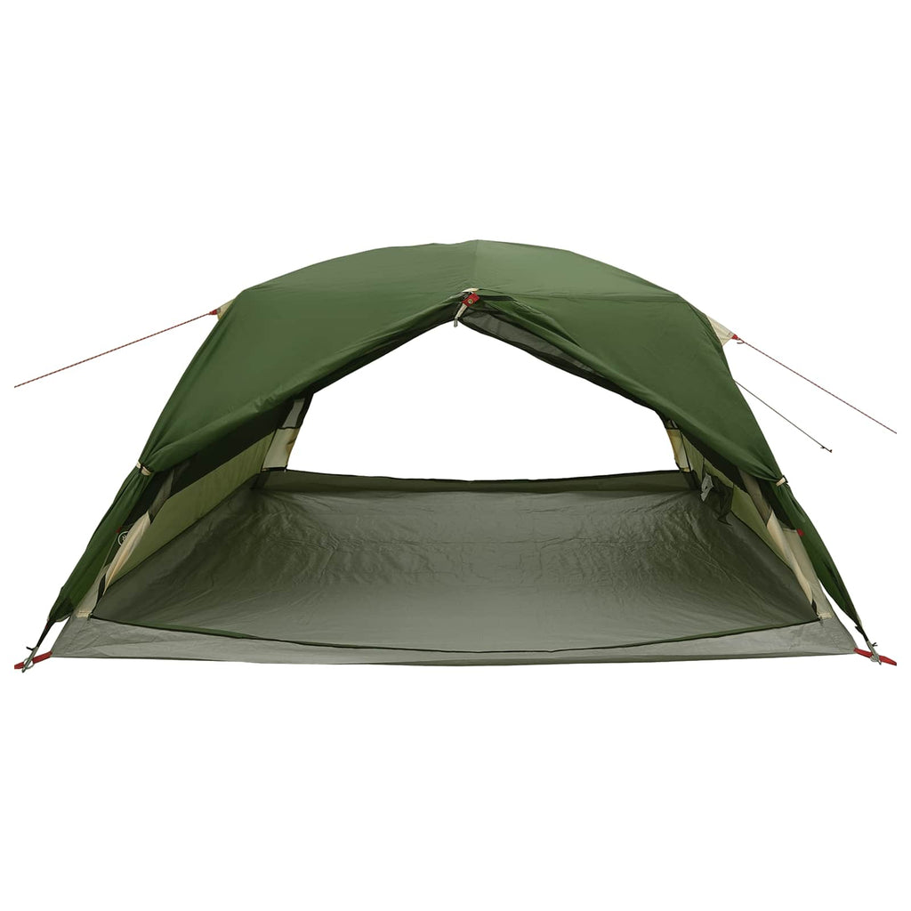 Trekkingzelt Grün 4-Personen 185T Polyester mit PU-Beschichtung