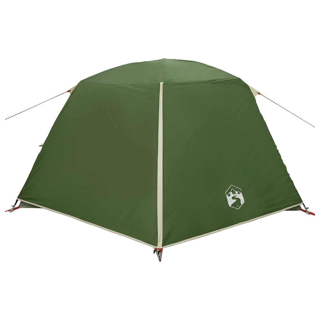 Trekkingzelt Grün 4-Personen 185T Polyester mit PU-Beschichtung