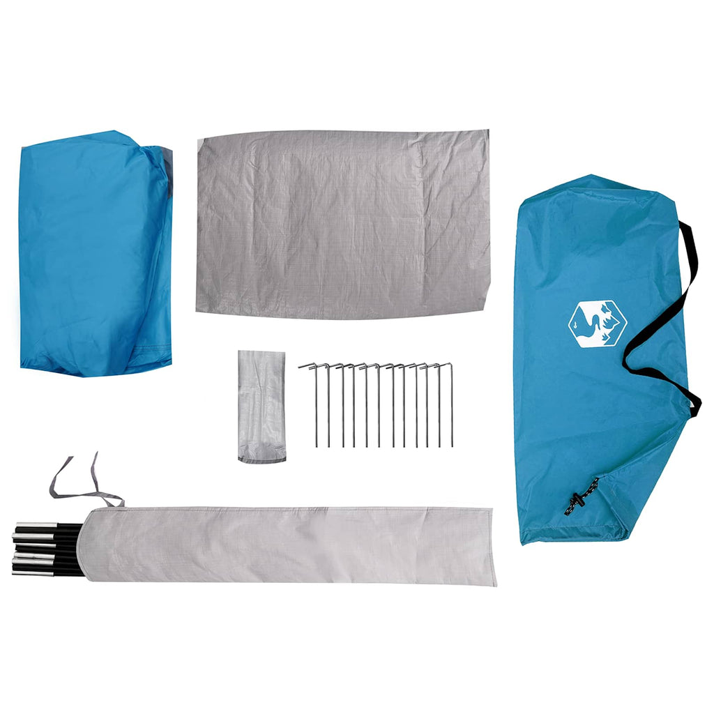 Trekkingzelt Blau 222 x 85 x 125 cm