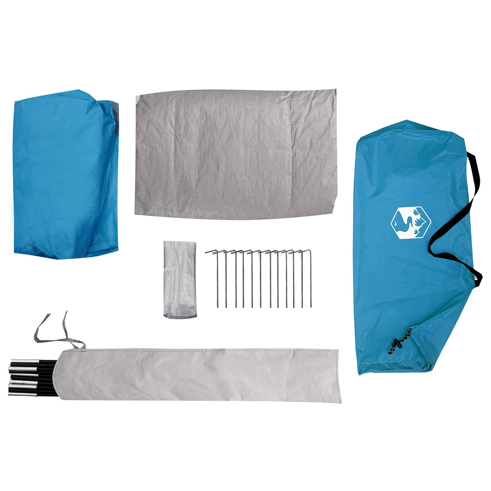 Trekkingzelt Blau 222 x 85 x 125 cm
