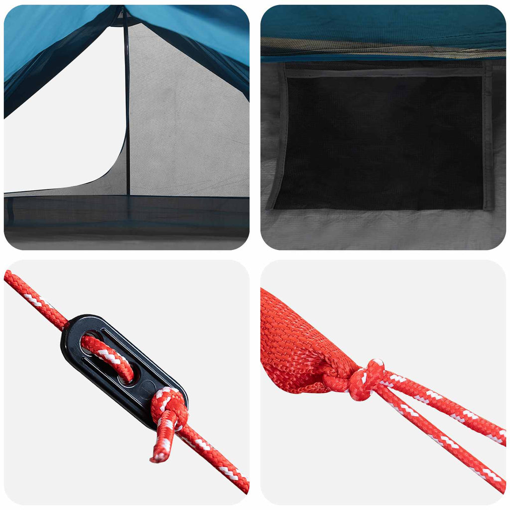 Trekkingzelt Blau 222 x 85 x 125 cm