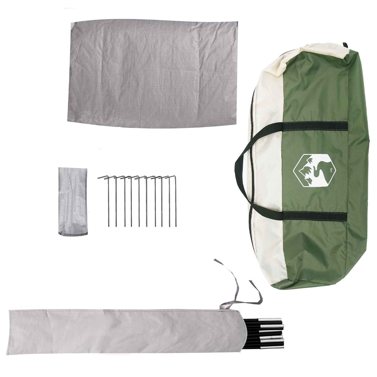 Party-Zelt Grün 10 Personen 185T Polyester mit PU-Beschichtung