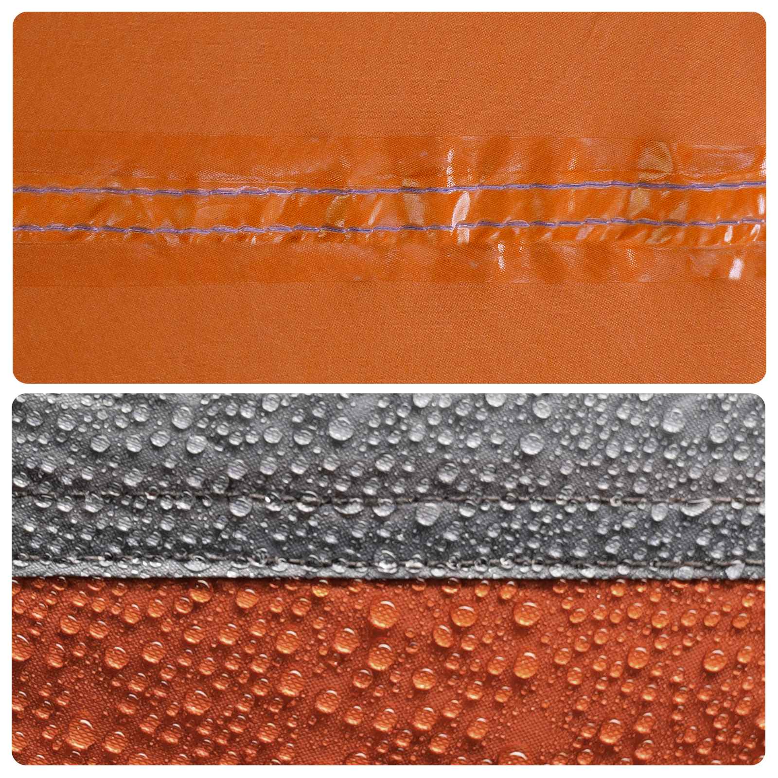 Tunnelzelt Grau und Orange 562 x 265 x 216 cm