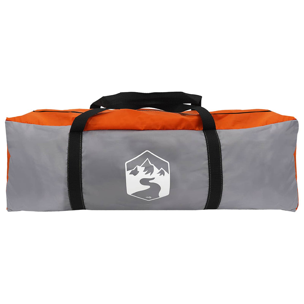Tunnelzelt Grau und Orange 505 x 330 x 204 cm