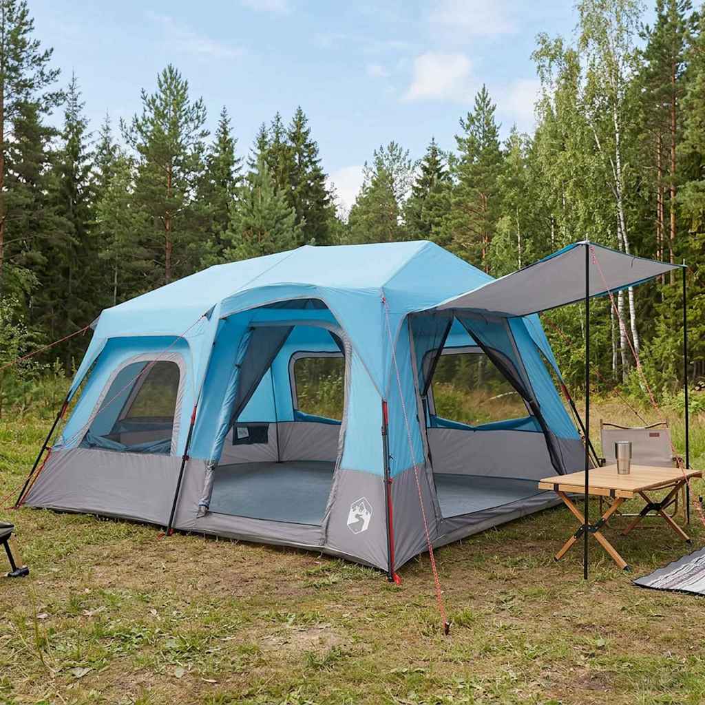 Sofort Zelt Blau 8-Personen 185T Polyester mit PU-Beschichtung