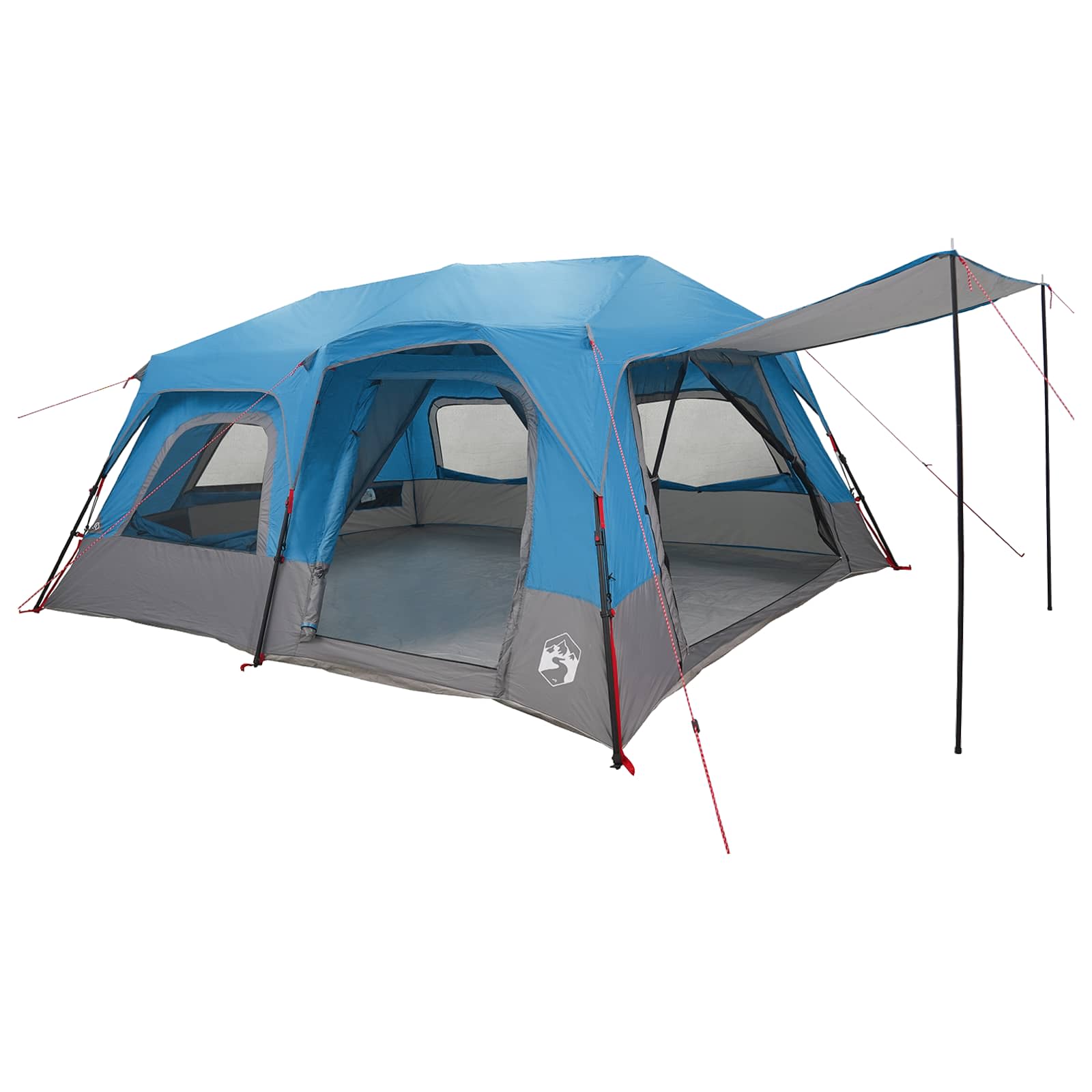 Sofort Zelt Blau 10 Personen 185T Polyester mit PU-Beschichtung