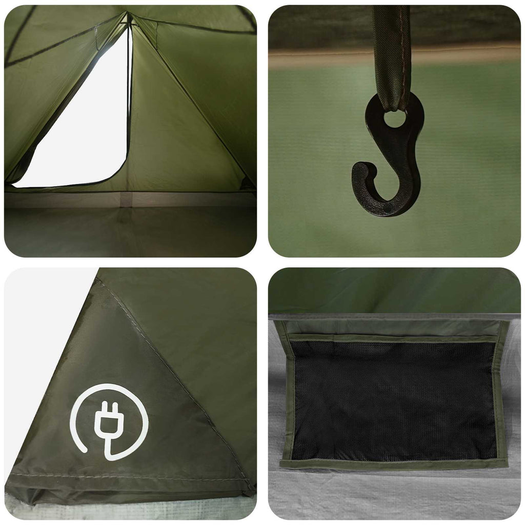Trekkingzelt Olive Grün 4-Personen