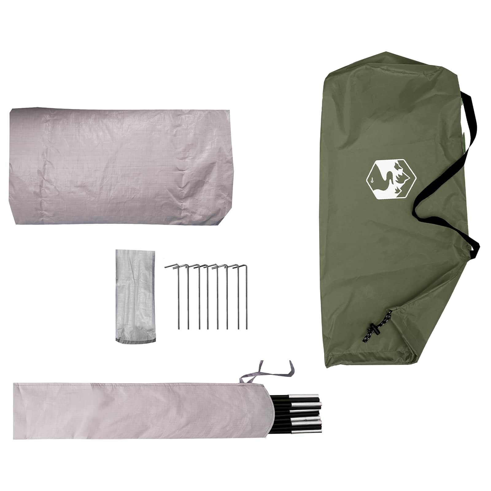 Tunnelzelt Olive Grün 4-Personen