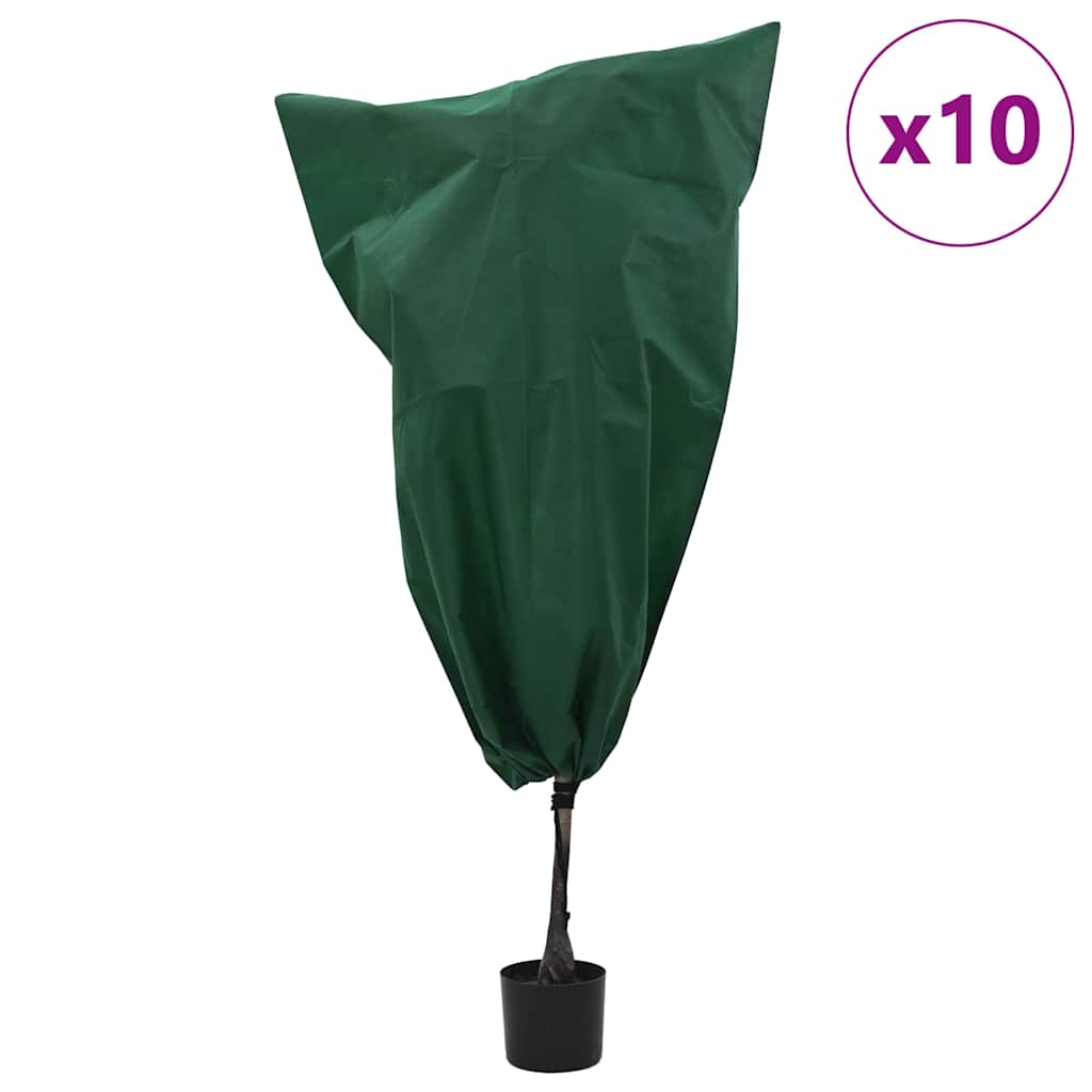 Winterschutz fur Pflanzen 10 pcs Grün 0,8 x 1,2 m Vliesstoff