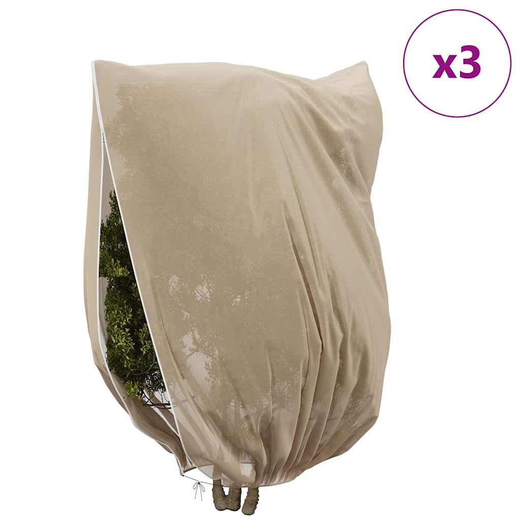 Winterschutz fur Pflanzen 3 pcs Beige 2,4 x 2 m Vliesstoff