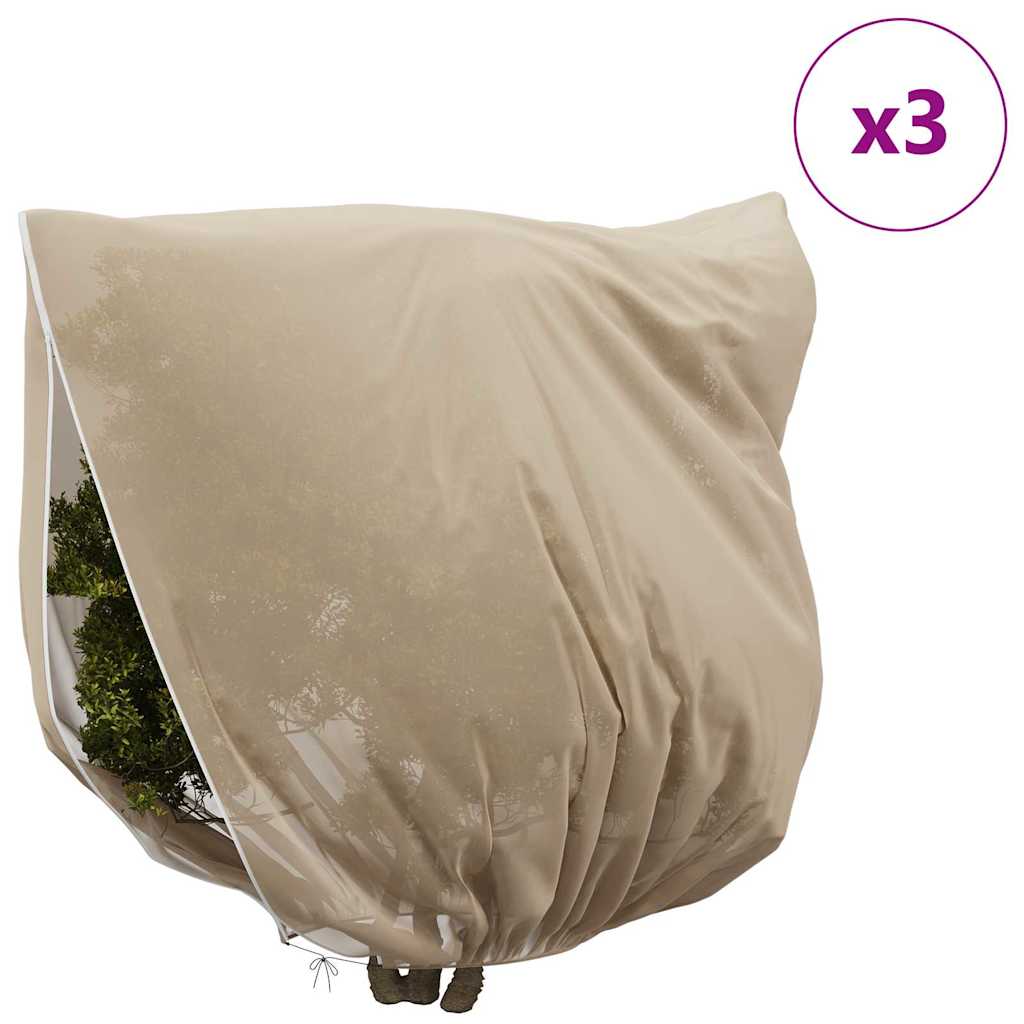 Winterschutz fur Pflanzen 3 pcs Beige 2,5 x 3,14 m Vliesstoff