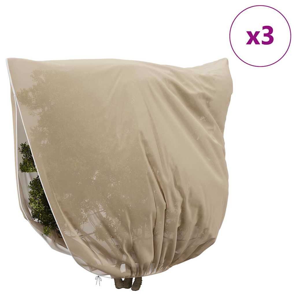 Winterschutz fur Pflanzen 3 pcs Beige 3,5 x 3,93 m Vliesstoff