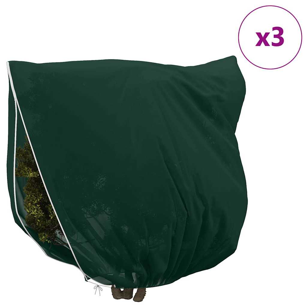 Winterschutz fur Pflanzen 3 pcs Grün 2,5 x 3,14 m Vliesstoff
