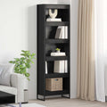 Bücherregal 2 pcs Schwarz Eichen-Optik 60 x 30 x 189,5 cm