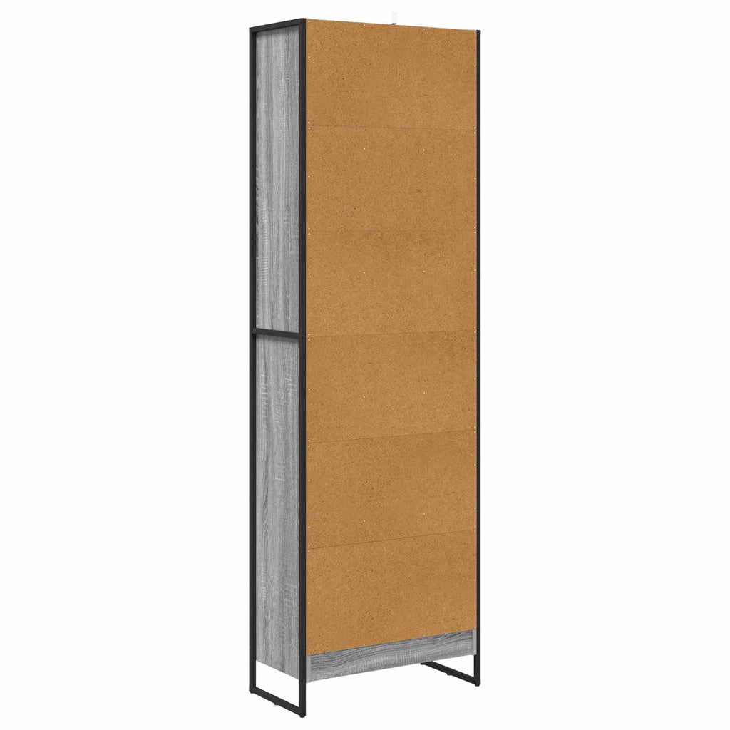 Bücherregal 2 pcs Graues Sonoma 60 x 30 x 189,5 cm