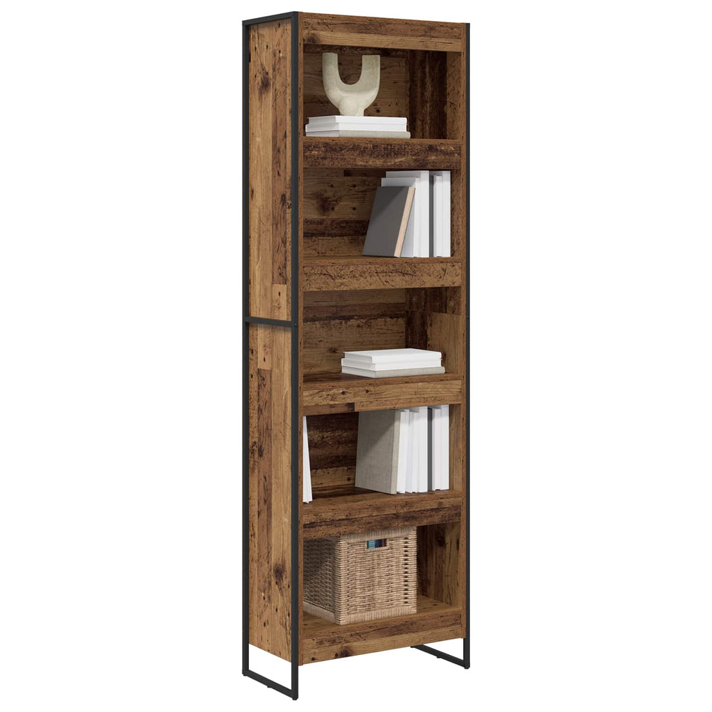 Bücherregal 2 pcs Altholz 60 x 30 x 189,5 cm Holzwerkstoff