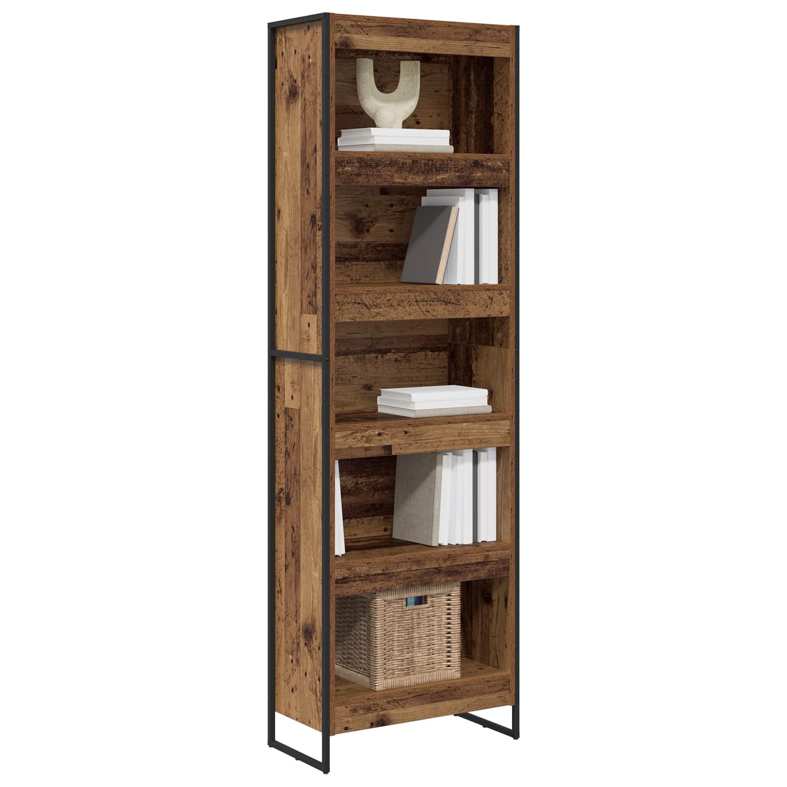 Bücherregal 2 pcs Altholz 60 x 30 x 189,5 cm Holzwerkstoff