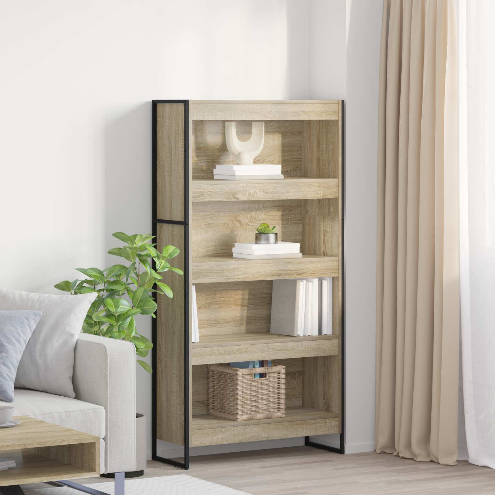 Bücherregal 2 pcs Sonoma 80 x 30 x 155 cm Holzwerkstoff