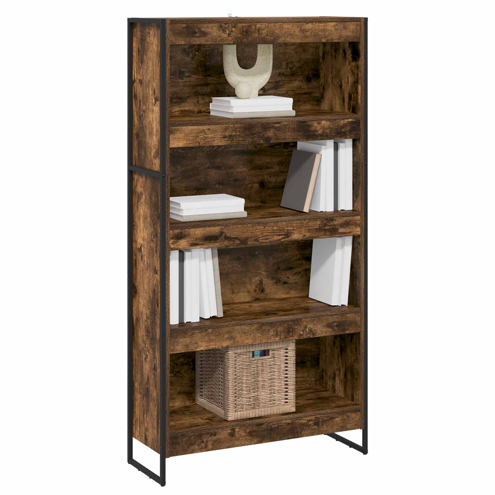 Bücherregal 2 pcs Raucharbe 80 x 30 x 155 cm Holzwerkstoff