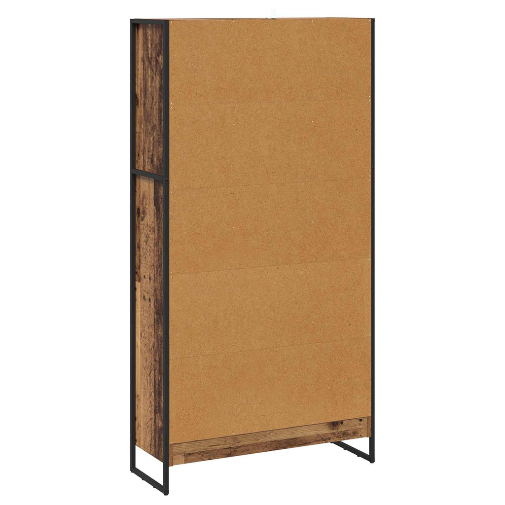 Bücherregal 2 pcs Altholz 80 x 30 x 155 cm Holzwerkstoff