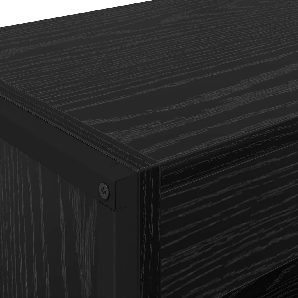 Bücherregal 2 pcs Schwarz Eichen-Optik 80 x 30 x 189,5 cm
