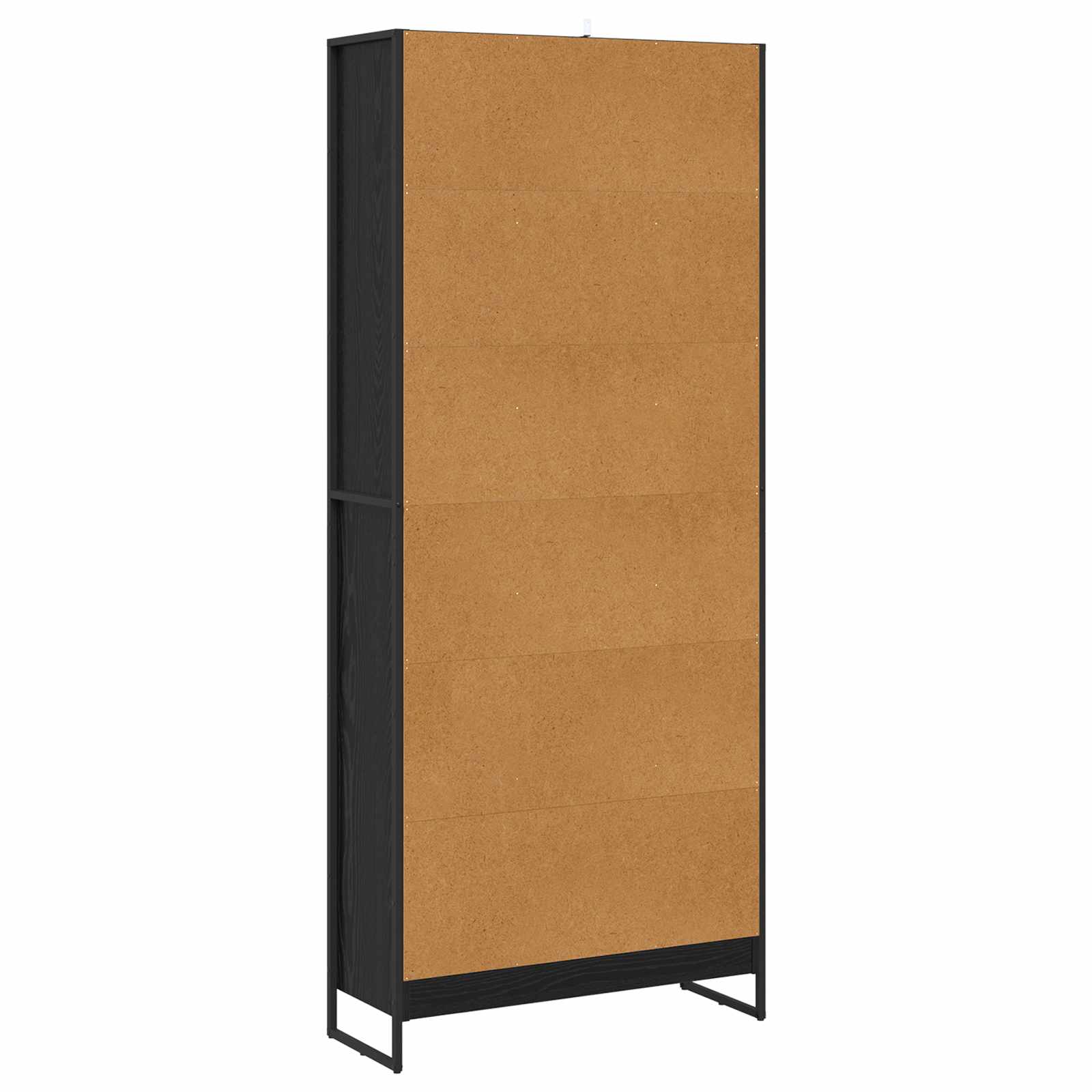 Bücherregal 2 pcs Schwarz Eichen-Optik 80 x 30 x 189,5 cm