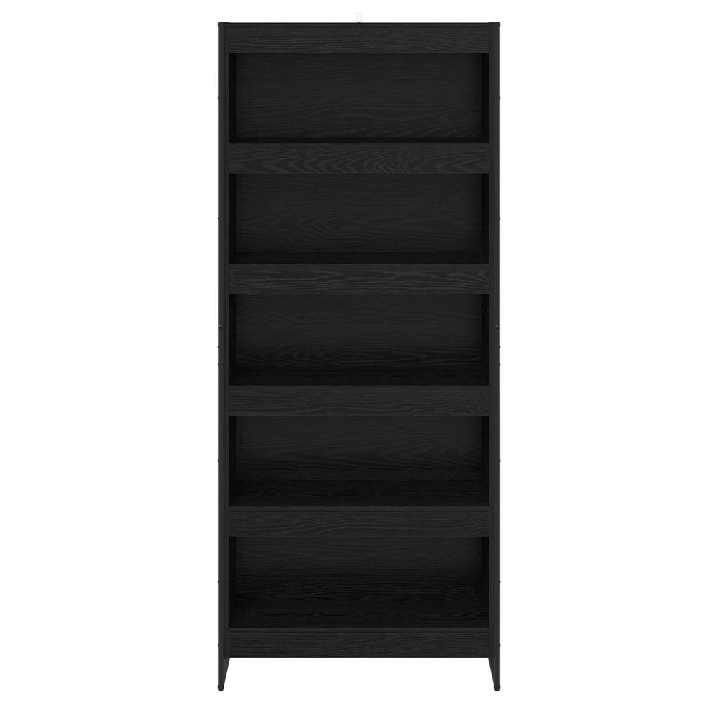 Bücherregal 2 pcs Schwarz Eichen-Optik 80 x 30 x 189,5 cm