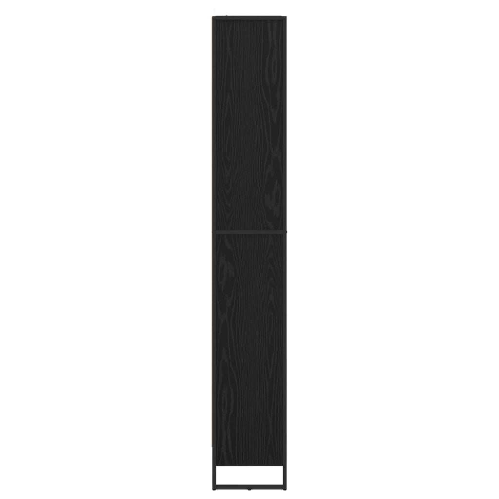 Bücherregal 2 pcs Schwarz Eichen-Optik 80 x 30 x 189,5 cm