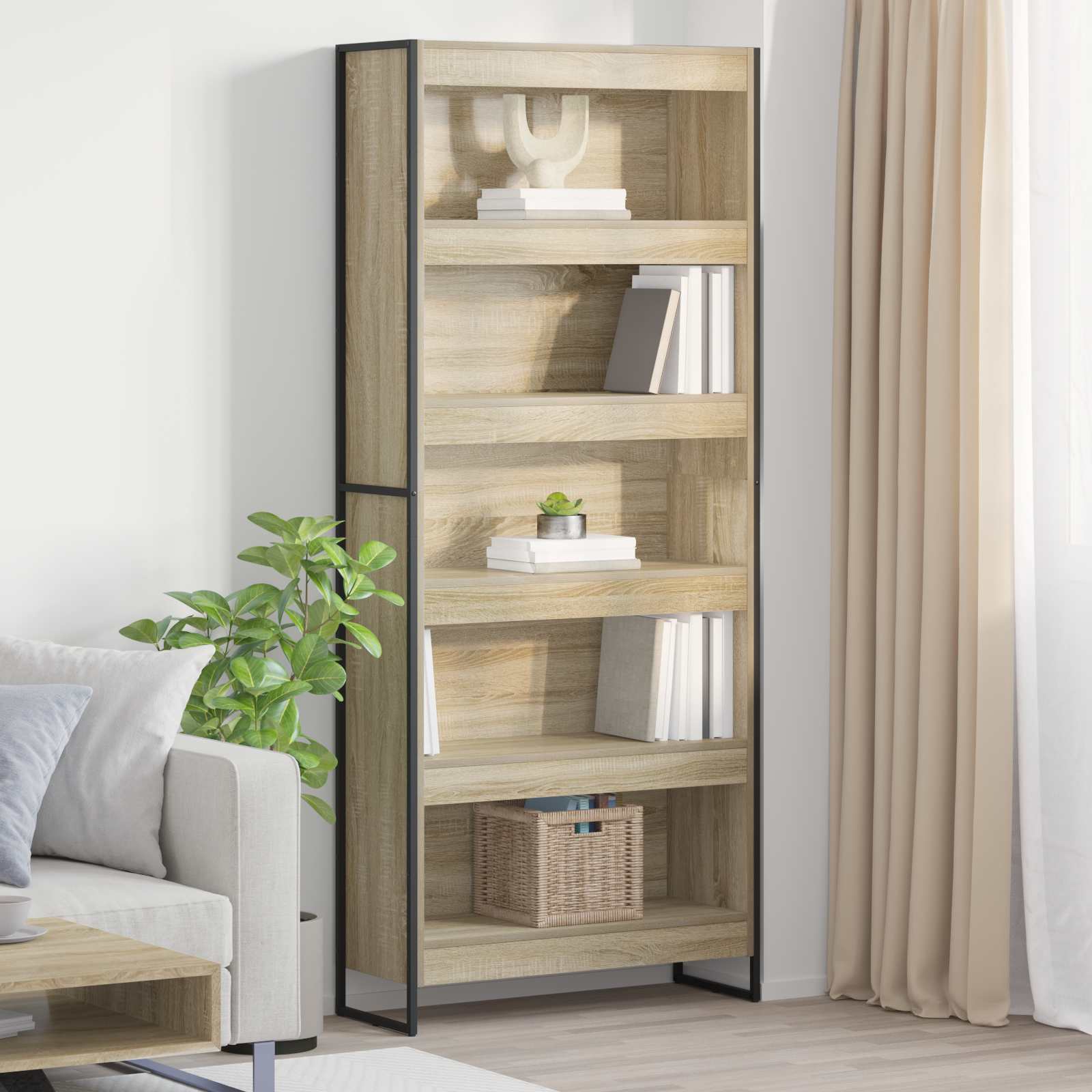 Bücherregal 2 pcs Sonoma 80 x 30 x 189,5 cm Holzwerkstoff