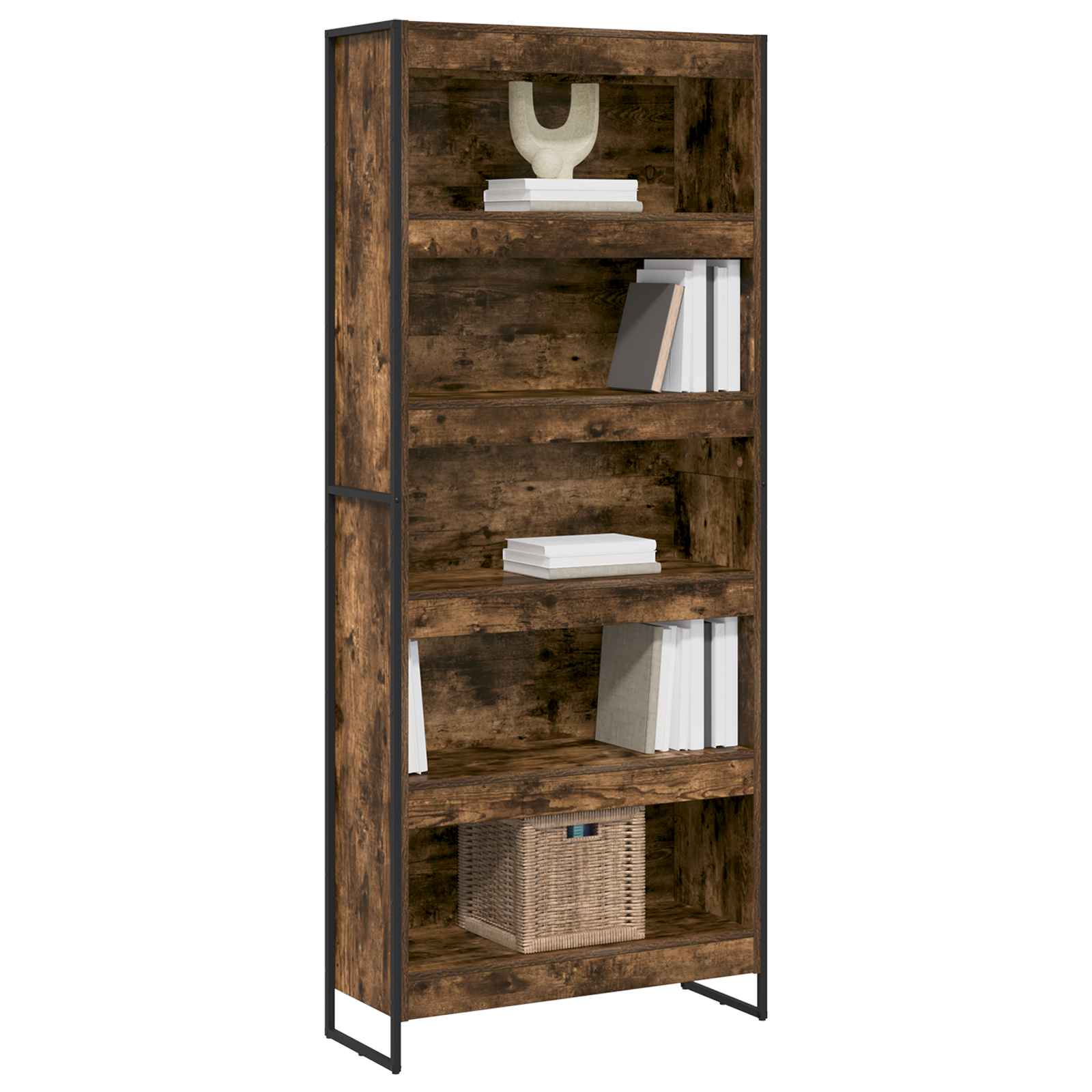 Bücherregal 2 pcs Raucharbe 80 x 30 x 189,5 cm Holzwerkstoff