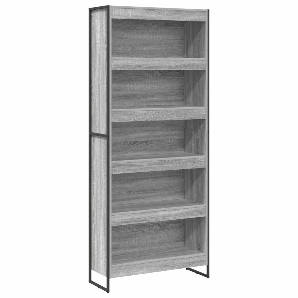 Bücherregal 2 pcs Graues Sonoma 80 x 30 x 189,5 cm