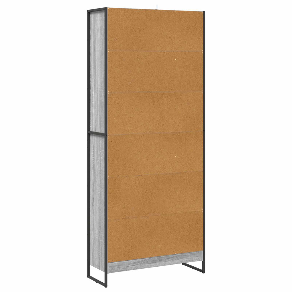 Bücherregal 2 pcs Graues Sonoma 80 x 30 x 189,5 cm