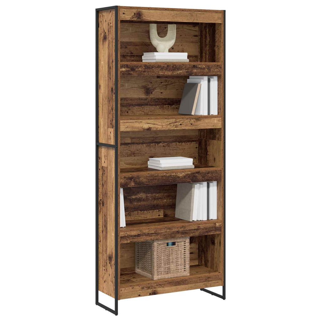 Bücherregal 2 pcs Altholz 80 x 30 x 189,5 cm Holzwerkstoff
