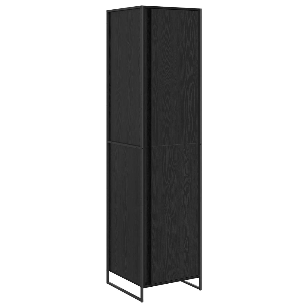 Warderobe Schwarz Eichen-Optik 50 x 50 x 200 cm Holzwerkstoff