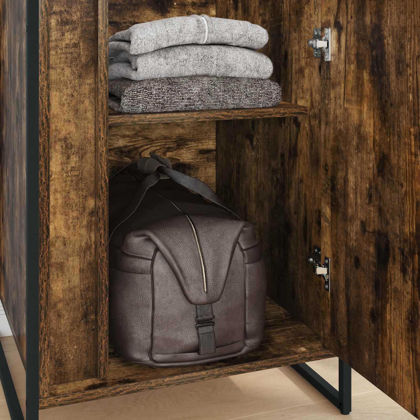Warderobe mit Speicher Raucharbe 50 x 50 x 200 cm Holzwerkstoff