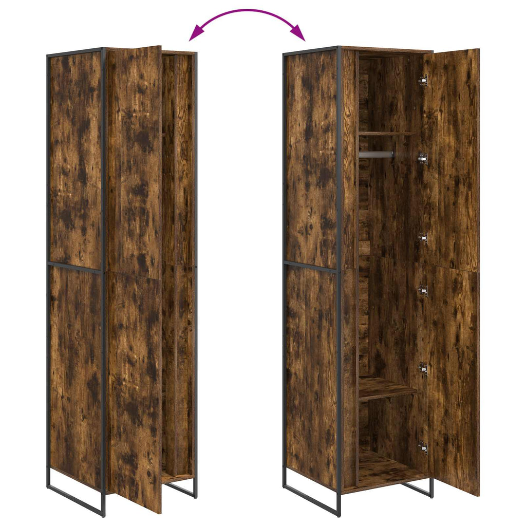 Warderobe mit Speicher Raucharbe 50 x 50 x 200 cm Holzwerkstoff