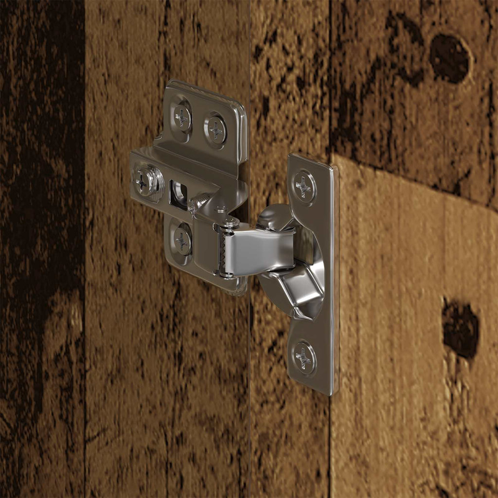 Warderobe mit Speicher Altholz 50 x 50 x 200 cm Holzwerkstoff