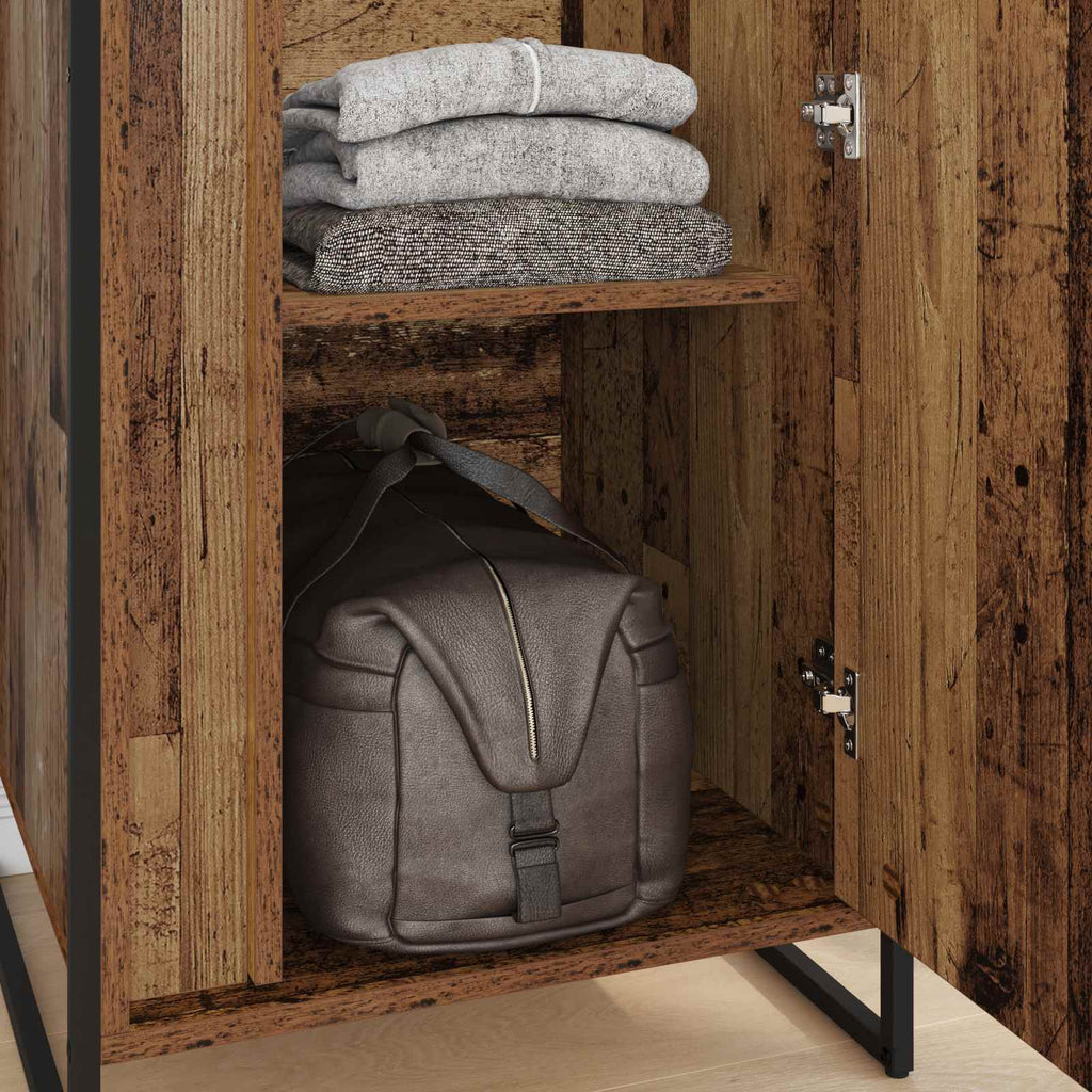 Warderobe mit Speicher Altholz 50 x 50 x 200 cm Holzwerkstoff