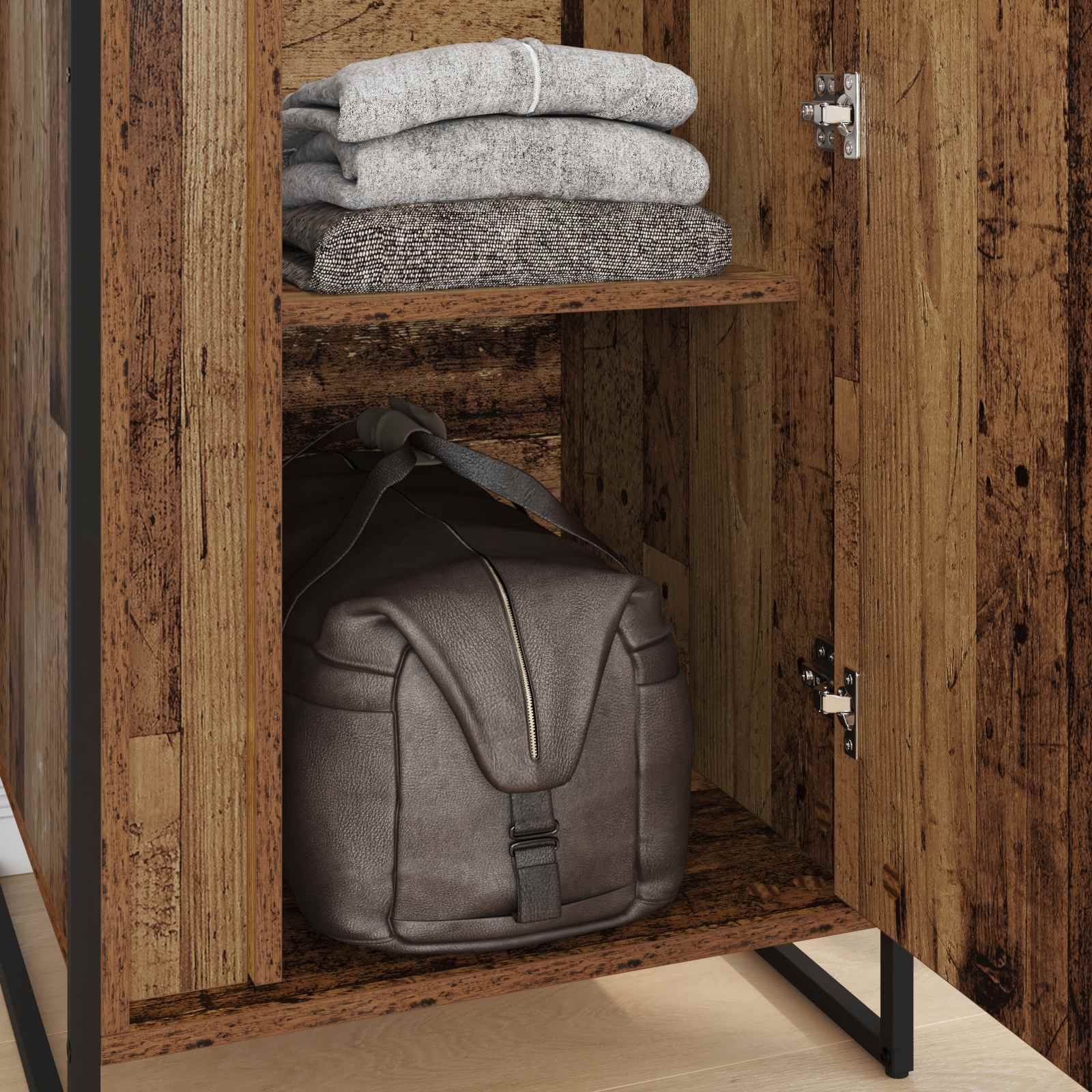 Warderobe mit Speicher Altholz 50 x 50 x 200 cm Holzwerkstoff