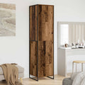 Warderobe mit Speicher Altholz 50 x 50 x 200 cm Holzwerkstoff