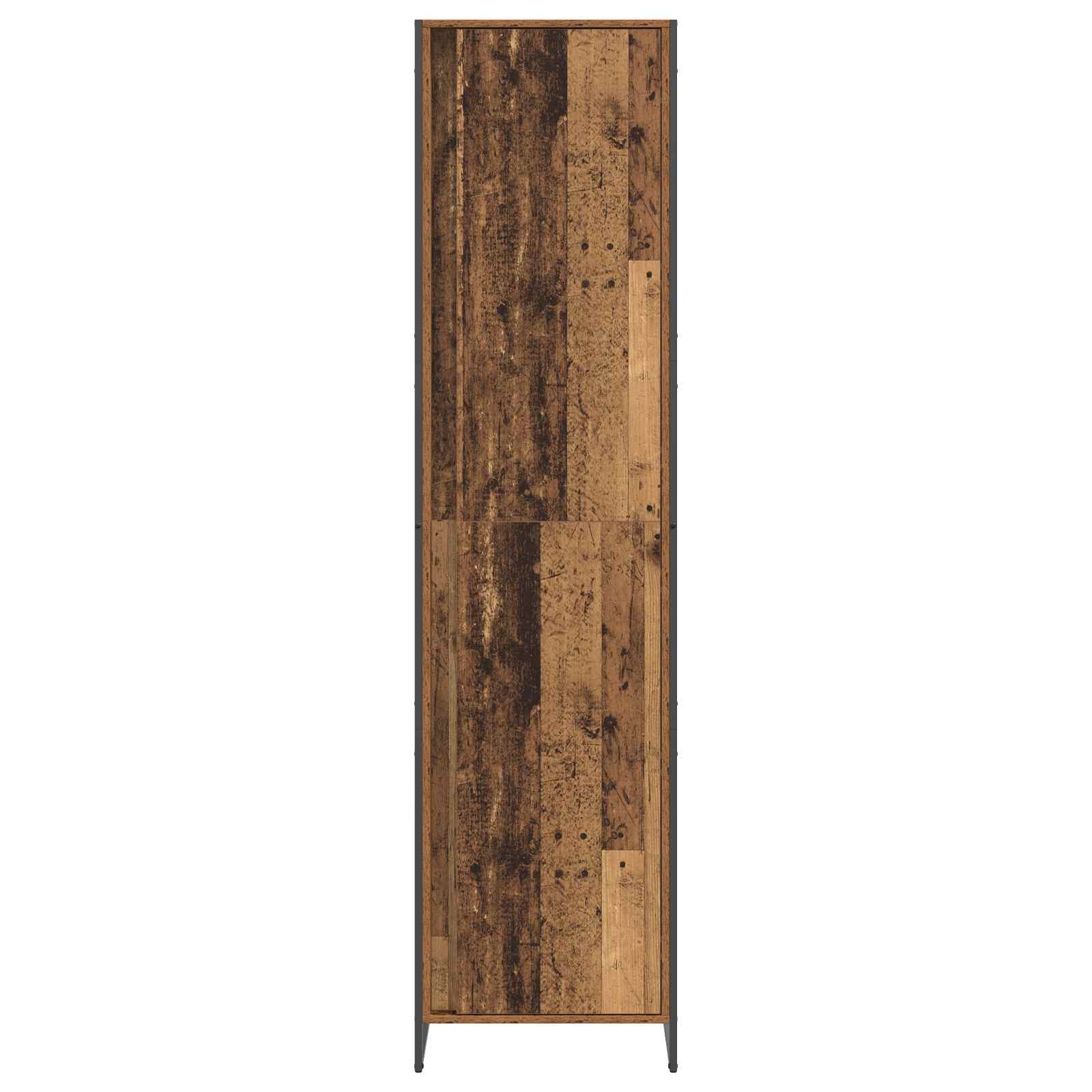 Warderobe mit Speicher Altholz 50 x 50 x 200 cm Holzwerkstoff