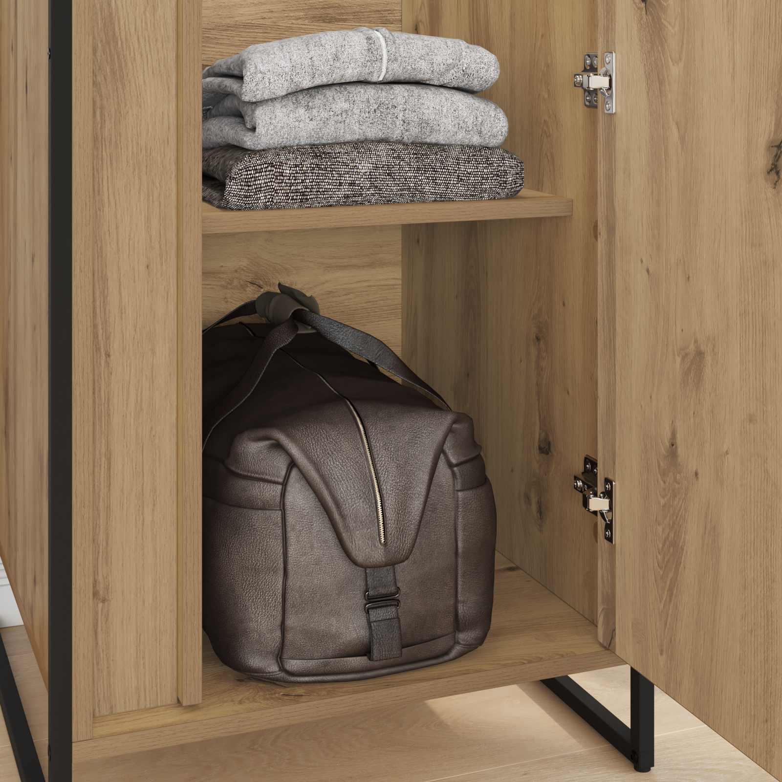 Warderobe Kunsthandwerk Eiche 50 x 50 x 200 cm Holzwerkstoff