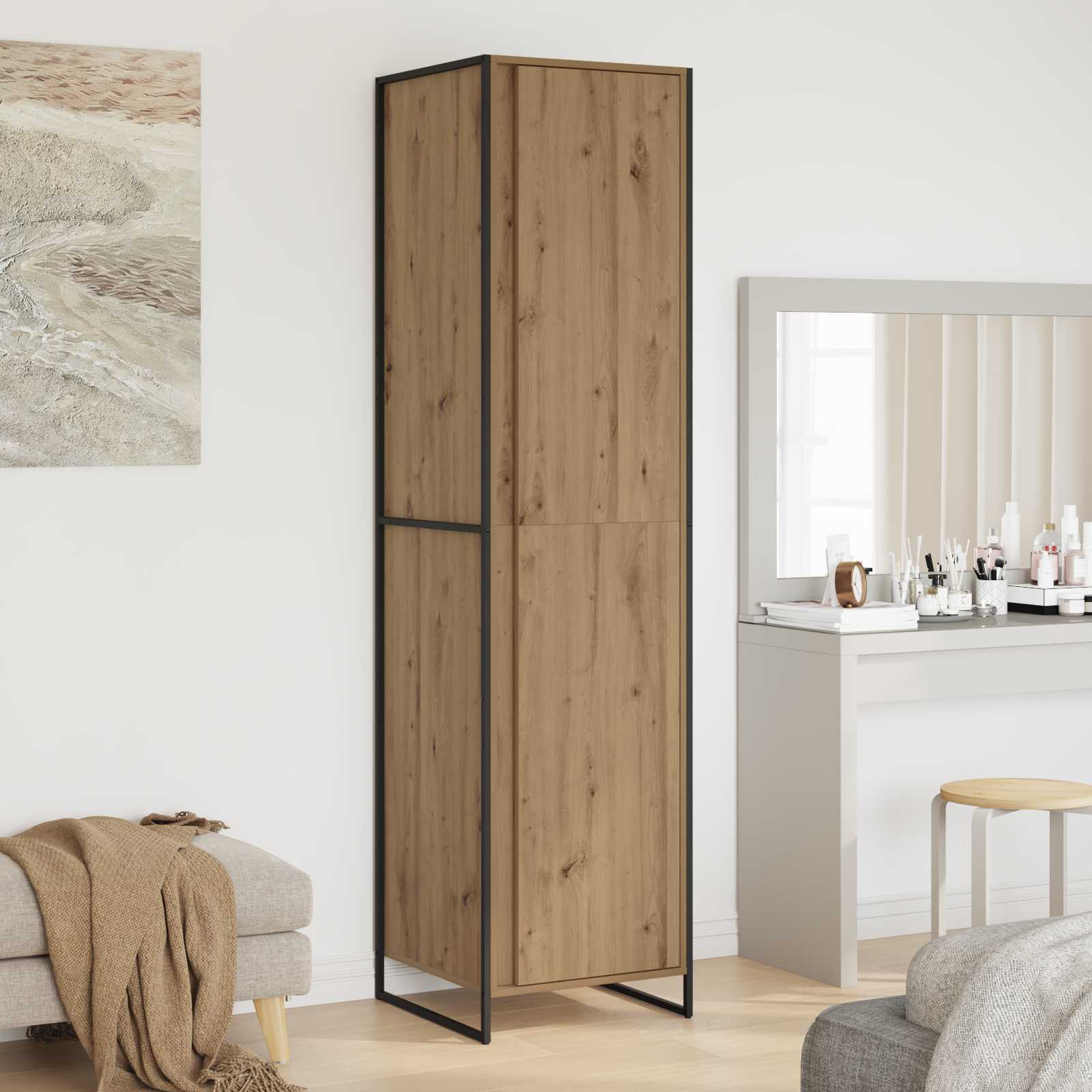 Warderobe Kunsthandwerk Eiche 50 x 50 x 200 cm Holzwerkstoff