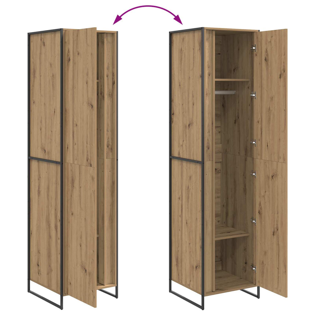 Warderobe Kunsthandwerk Eiche 50 x 50 x 200 cm Holzwerkstoff