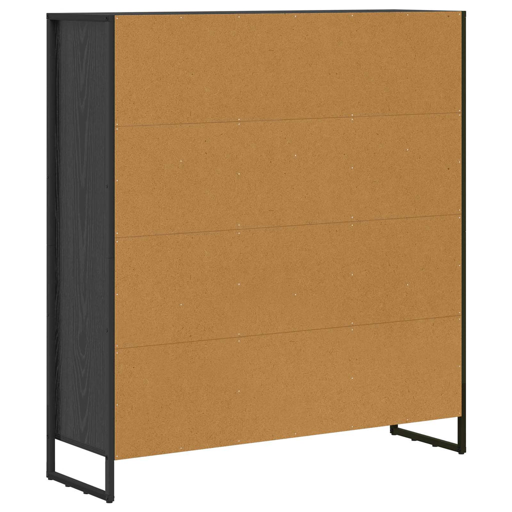 Bücherregal 2 pcs Schwarz Eichen-Optik 99,5 x 30 x 108 cm