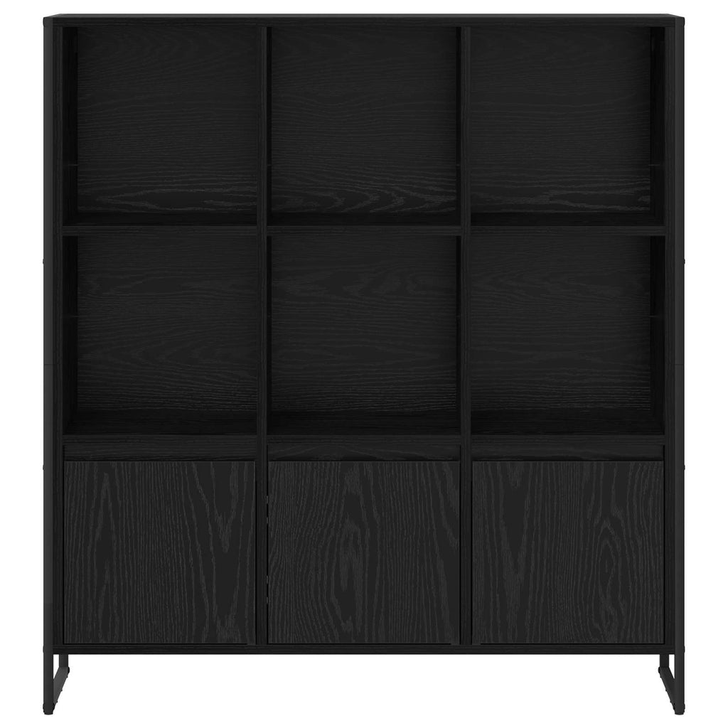 Bücherregal 2 pcs Schwarz Eichen-Optik 99,5 x 30 x 108 cm