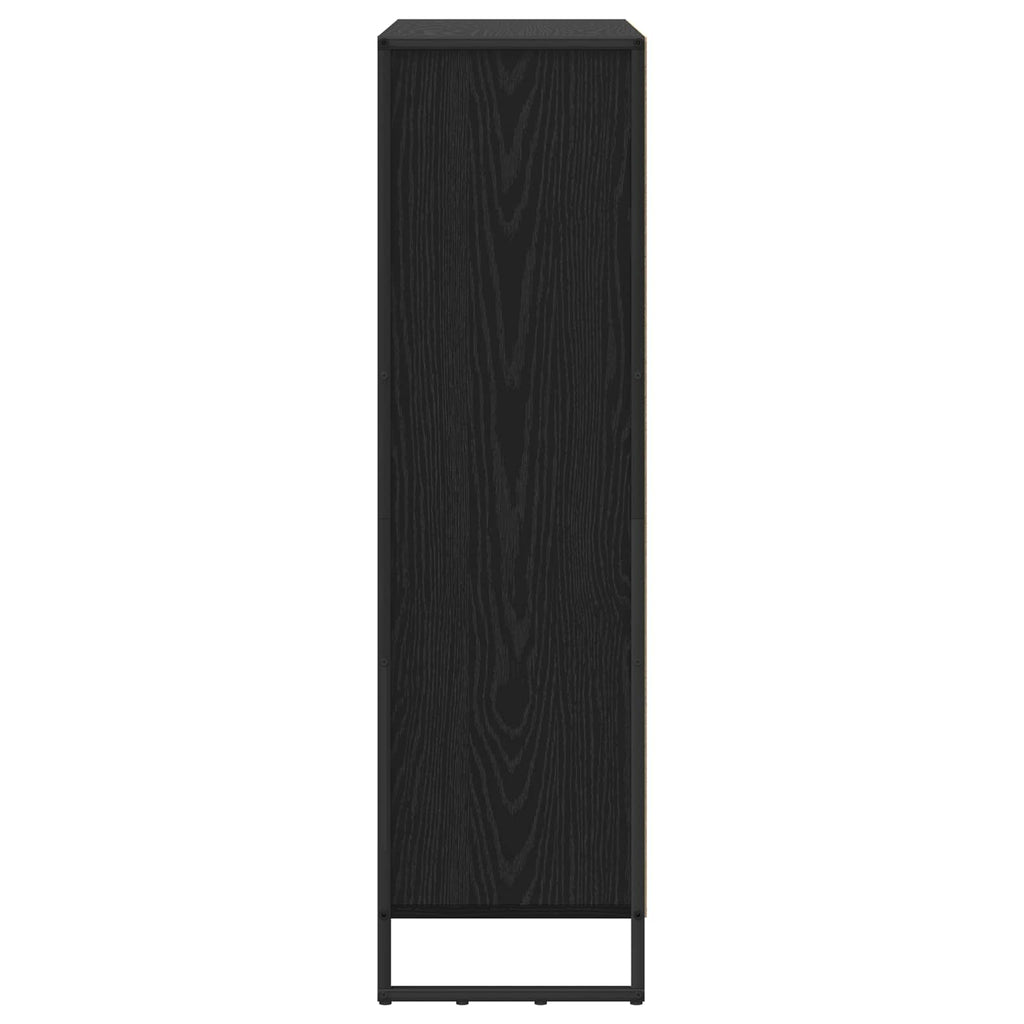 Bücherregal 2 pcs Schwarz Eichen-Optik 99,5 x 30 x 108 cm